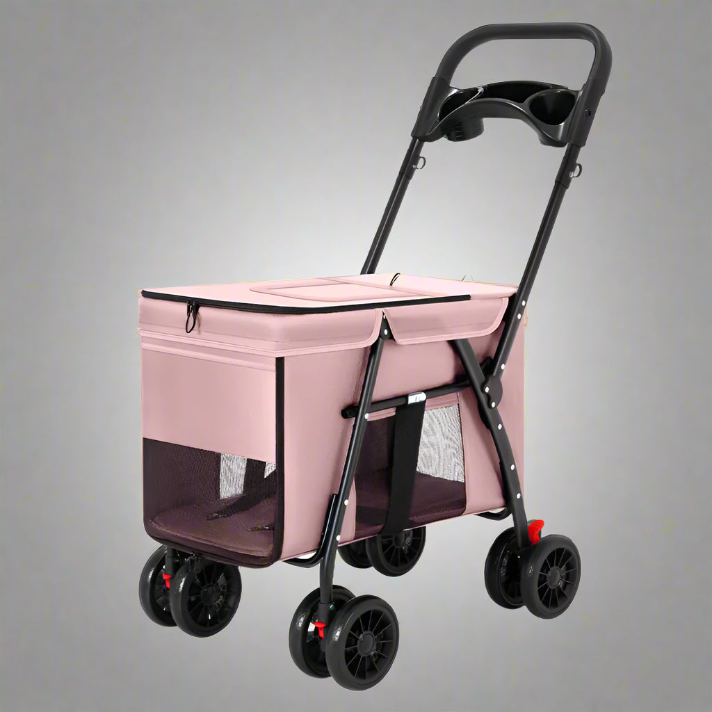 Poussette-Chien-rose
