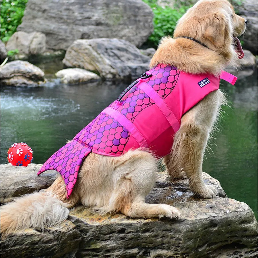 gilet-de-sauvetage-pour-chien-sirène-fushia