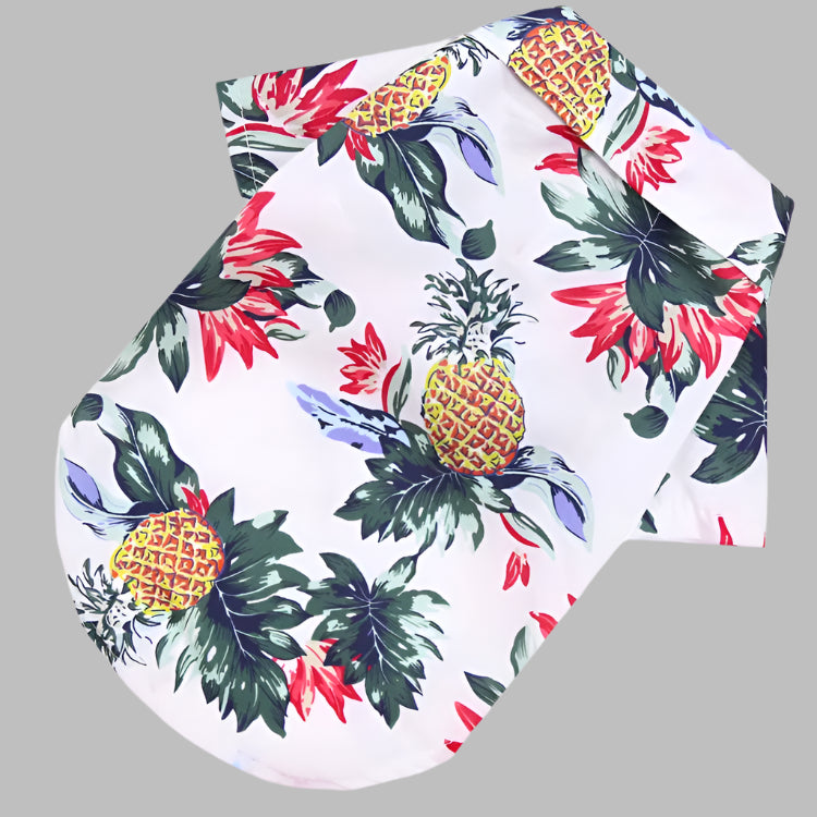 vetement-pour-chien-hawaienne-blanc