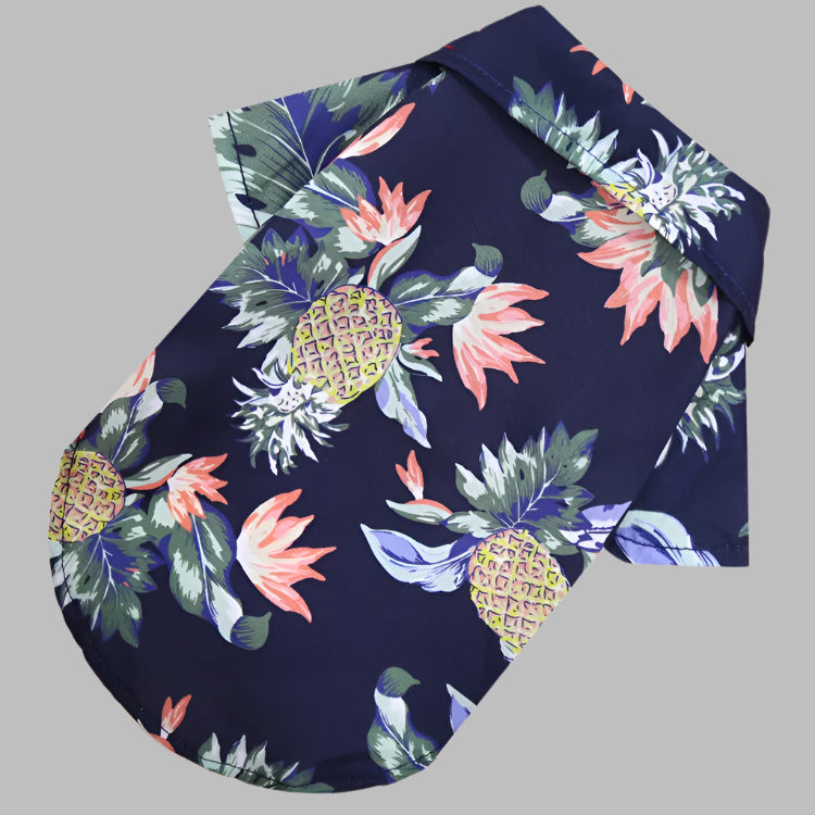 vetement-pour-chien-hawaienne-cyan
