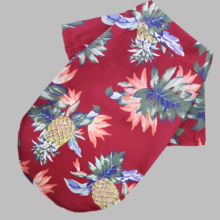 vetement-pour-chien-hawaienne-rouge
