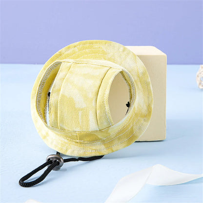 Casquette-pour-chien-nikki-jaune