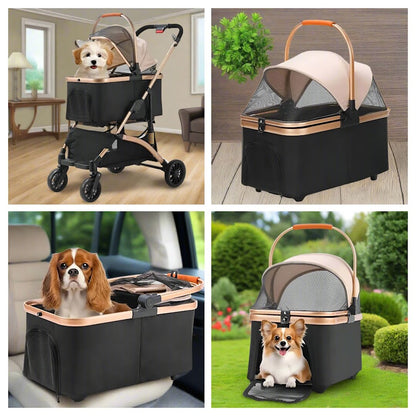 Poussette-Chien-Cage-luxe