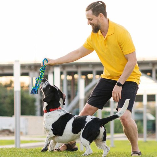 Jouer avec un Jouet chien indestructible